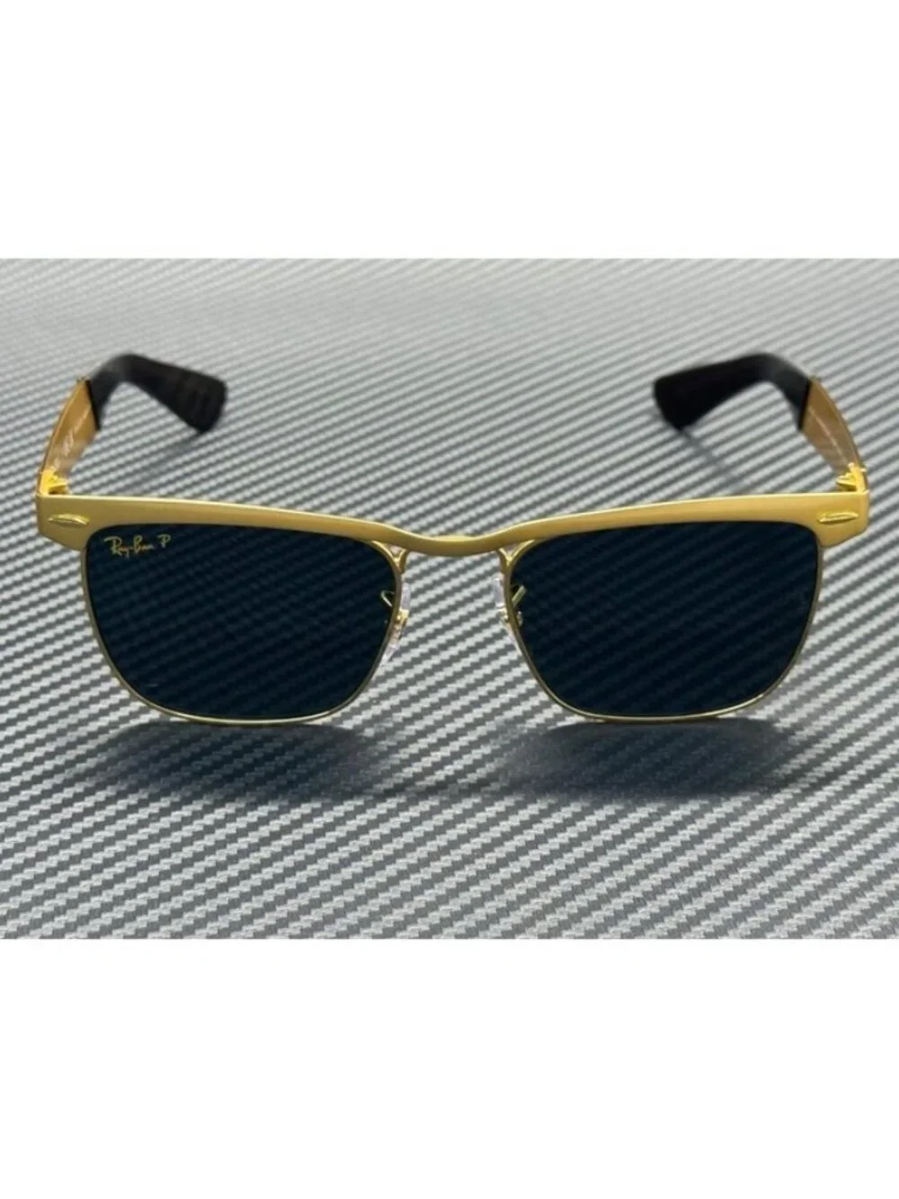 New Ray-Ban Men Gold Sunglasses 56-18-145
